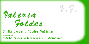 valeria foldes business card